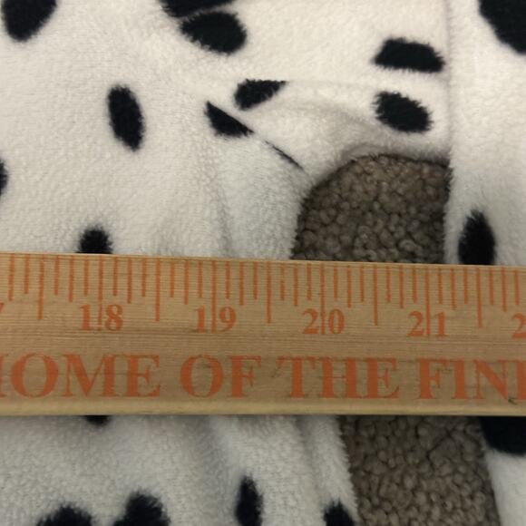 Nick & Nora Footed Footie Pajama PJ’s Fleece One Piece M Jumpsuit Dalmatian Dog - Picture 7 of 10